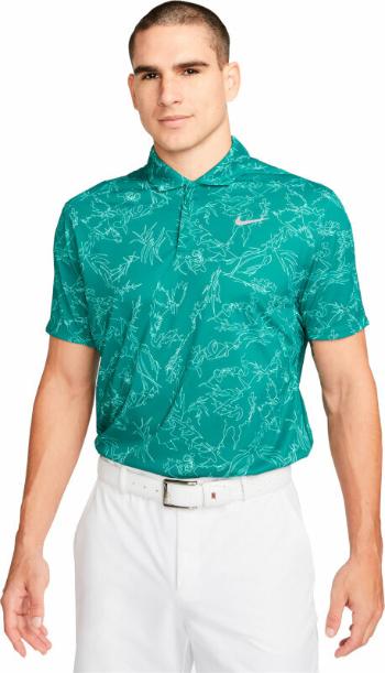 Nike Dri-Fit ADV Tiger Woods Mens Golf Polo Geode Teal/White XL