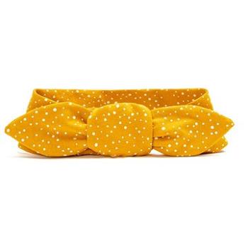 T-TOMI zaväzovacia čelenka – dospelá, Mustard Dots (8594166549012)