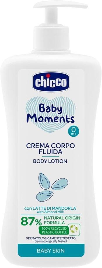 CHICCO Mlieko telové s dávkovačom Baby Moments 87 % prírodných zložiek 500 ml