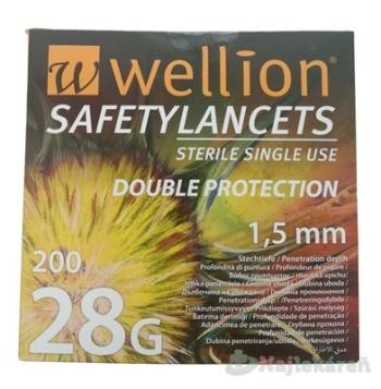 Wellion Safety Lancets jehly jednorázové 28G 200 ks