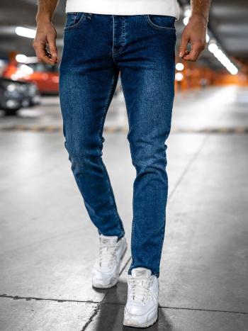 Granatowe spodnie jeansowe męskie regular fit Denley R901