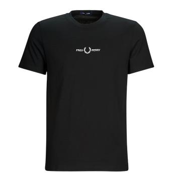 Fred Perry  EMBROIDERED T-SHIRT  Tričká s krátkym rukávom Čierna