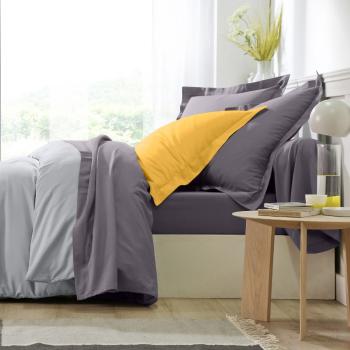 Blancheporte Jednofarebná posteľná súprava zn. Colombine z bavlny antracitová klasická plachta 180x290cm