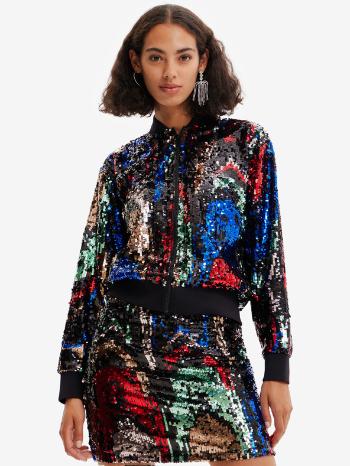 Desigual Sequin Bunda Čierna