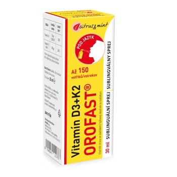 OROFAST Vitamín D3 + K2 sublinguálny sprej 30 ml