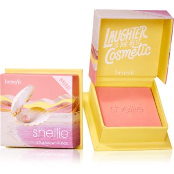 Benefit Shellie WANDERful World Mini púdrová lícenka odtieň Warm-seashell pink 2,5 g