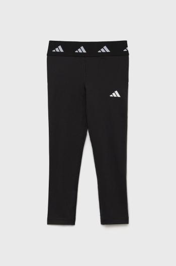 Detské legíny adidas Performance čierna farba, s potlačou