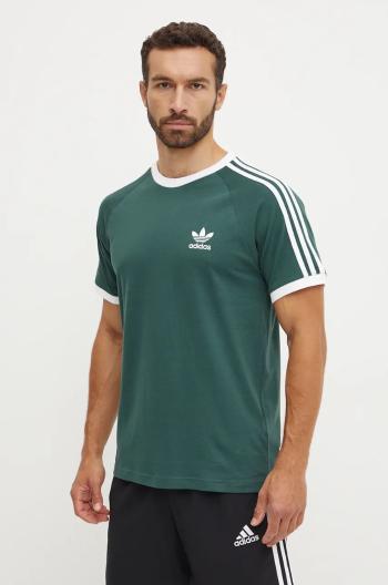 Bavlnené tričko adidas Originals pánske, zelená farba, s nášivkou, IY8720