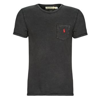 Polo Ralph Lauren  Tričká s krátkym rukávom T-SHIRT AJUSTE AVEC POCHE EN COTON  Čierna