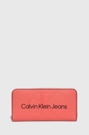 Peňaženka Calvin Klein Jeans dámsky, ružová farba