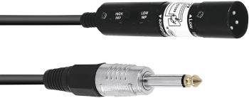 Omnitronic 30225085 XLR káblový adaptér [1x XLR zástrčka 3pólová - 1x jack zástrčka 6,3 mm (mono)] 0.30 m čierna