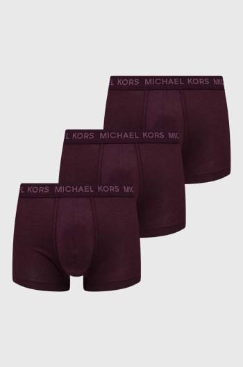 Boxerky Michael Kors 3-pak pánske, bordová farba