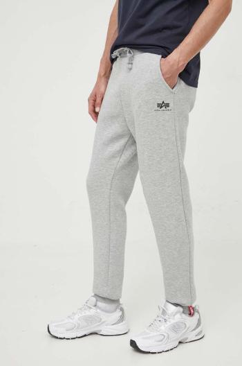 Tepláky Alpha Industries Basic Jogger SL šedá farba