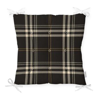 Sedák na stoličku Minimalist Cushion Covers Flannel Black, 40 x 40 cm