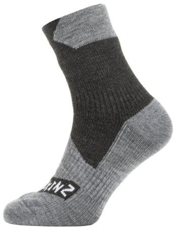 Sealskinz Waterproof All Weather Ankle Length Sock Black/Grey Marl S