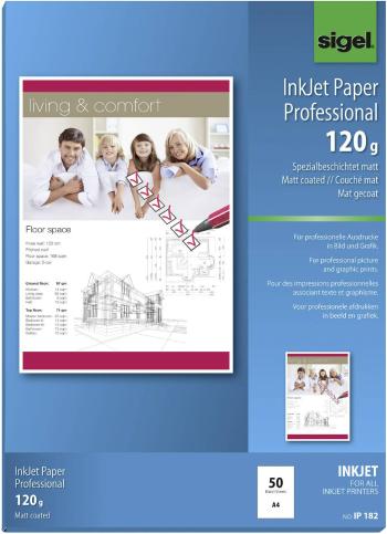 Sigel Inkjet Paper Professional IP182  papier do atramentovej tlačiarne A4 120 g/m² 50 listov snehovo biela
