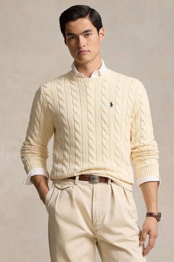 Bavlnený sveter Polo Ralph Lauren béžová farba, 710775885