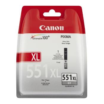 Canon originál ink CLI551GY XL, grey, blister, 11ml, 6447B004, high capacity, Canon PIXMA iP7250, MG5450, MG6350, MG7550, šedá