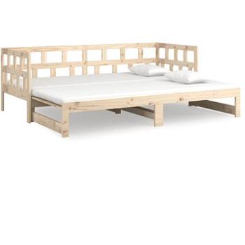 Výsuvná posteľ masívna borovica 2× (80 × 200) cm, 820227