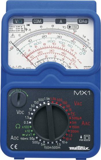 Metrix MX1 ručný multimeter  analógový ochrana proti vode (IP65) CAT II 1000 V, CAT III 600 V