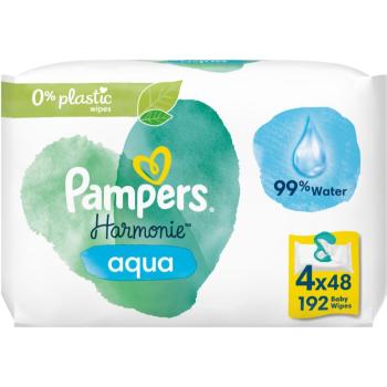 Pampers Harmonie Aqua vlhčené čistiace obrúsky pre deti 4x48 ks