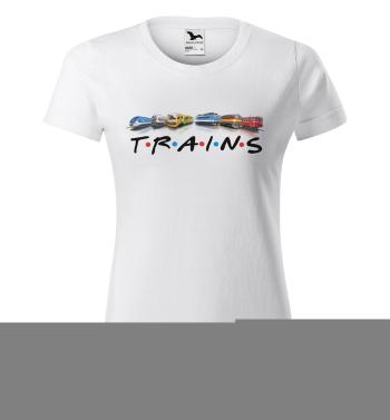 Tričko Trains (Veľkosť: L, Typ: pre ženy, Farba tričká: Biela)