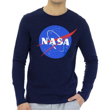 Nasa  Tričká s dlhým rukávom NASA10T-BLUE  Modrá