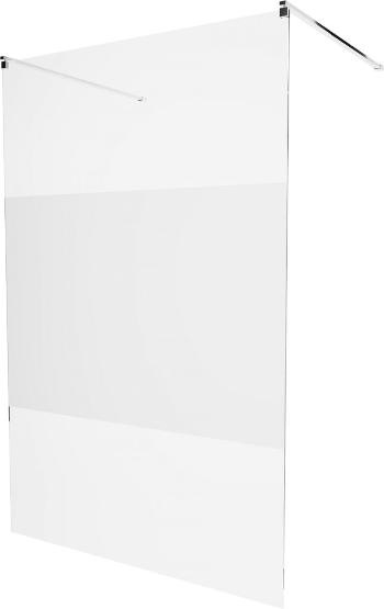 MEXEN/S - KIOTO samostatne stojaca sprchová zástena 120 x 200 cm, transparent/matné sklo 8 mm, chróm 800-120-002-01-35