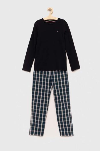 Detské pyžamo Tommy Hilfiger tmavomodrá farba, vzorovaná