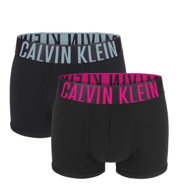 CALVIN KLEIN - boxerky 2PACK Intense power aqua pool & berry color waist - imitovaná edícia-XL (101-106 cm)