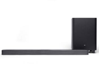 JBL Bar 5.1 Surround Soundbar čierna Bluetooth®, vr. bezdrôtového subwooferu, USB, upevnenie na stenu