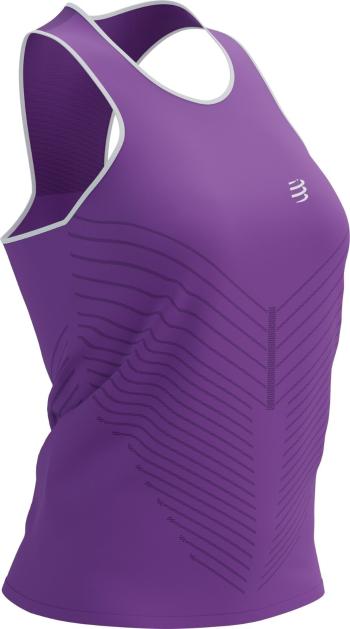 Compressport Performance Singlet W Royal Lilac/White L Bežecké tielko