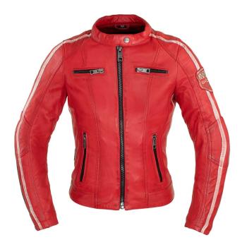 Dámska kožená bunda W-TEC Umana Farba červená, Veľkosť XS