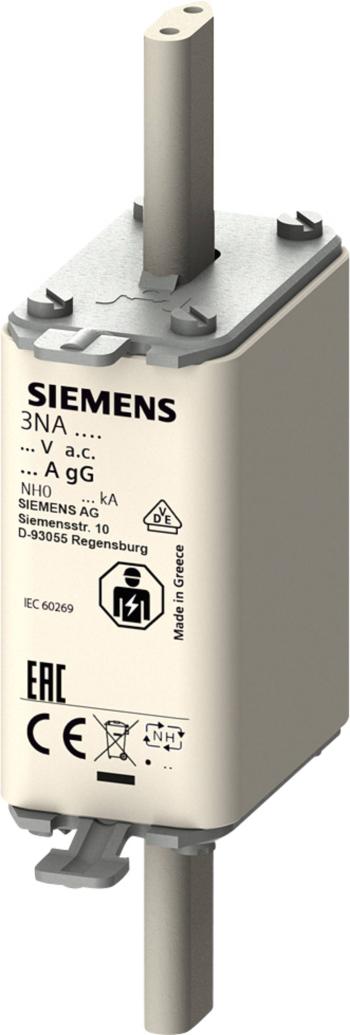 Siemens 3NA3032 sada poistiek   Veľkosť poistky = 0  125 A  500 V 1 ks