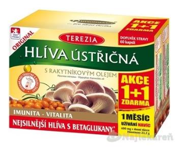 TEREZIA HLIVA USTRICOVITÁ S RAKYTNÍKOVÝM OLEJOM, 60+60 cps zadarmo