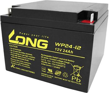Long WP24-12 WP24-12 olovený akumulátor 12 V 24 Ah olovený so skleneným rúnom (š x v x h) 166 x 125 x 175 mm skrutkované
