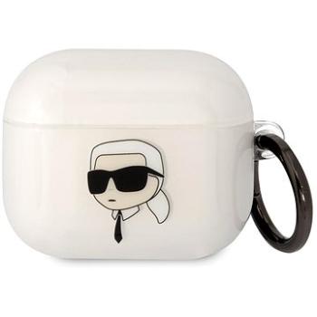 Karl Lagerfeld 3D Logo NFT Karl Head TPU Puzdro na Airpods 3 White (KLA3HNIKTCT)