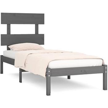Rám postele sivý masívne drevo 90 × 190 cm Single, 3104640
