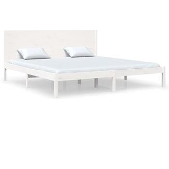 Rám postele biely masívna borovica 200 × 200 cm, 3104174