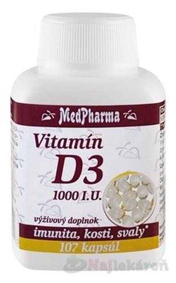 MedPharma Vitamín D3 1000 I.U. 107 ks