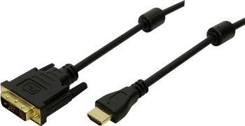 LogiLink HDMI / DVI káblový adaptér #####HDMI-A Stecker, #####DVI-D 18+1pol. Stecker 5.00 m čierna CH0015  #####HDMI-Kab