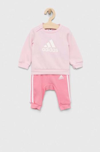 Tepláková súprava pre bábätká adidas I BOS LOGO ružová farba