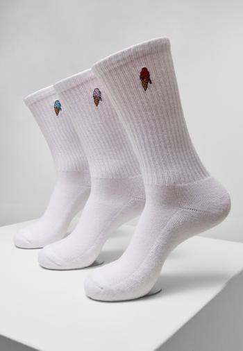 Mr. Tee Ice Cream Socks 3-Pack white - 43–46