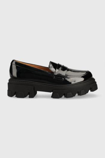 Kožené mokasíny Charles Footwear Mey dámske, čierna farba, na platforme, Mey.Loafer.Basic