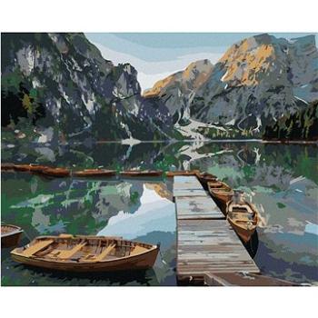 Maľovanie podľa čísel - Loďky na horskom jazere (HRAbz33173nad)