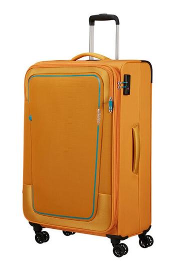 American Tourister Látkový cestovní kufr Pulsonic EXP XL 113/122 l - žlutá