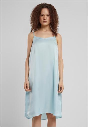 Urban Classics Ladies Viscose Satin Slip Dress oceanblue - 4XL