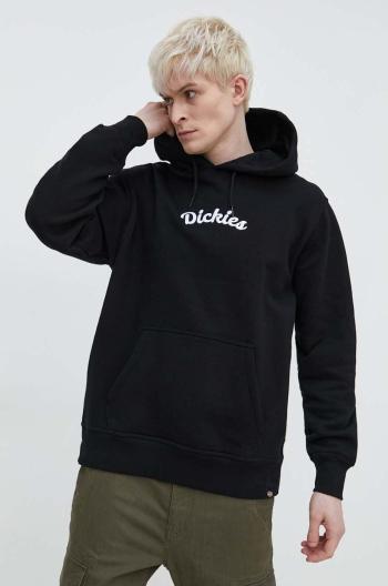 Mikina Dickies SHAWSVILLE HOODIE pánska, čierna farba, s kapucňou, s nášivkou, DK0A4YQ1