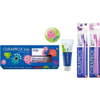 CURAPROX Kids Limitovaná edícia, 2× kefka kids + zubná pasta mäta 60 ml (7612412311112)