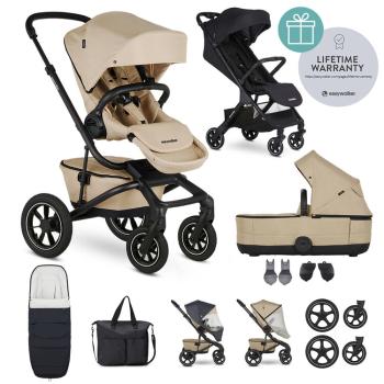 EASYWALKER Kočík kombinovaný Jimmey Sand Taupe XXL AIR + RWS + Jackey Shadow Black